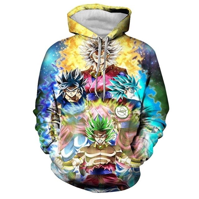 Dragon Ball Z Hoodies 3D Hooded Pullover Coats Sportswear Sweatshirt Dragonball Super Saiyan Son Goku Vegeta Outfit Outwear Tops-17
