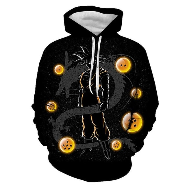 Dragon Ball Z Hoodies 3D Hooded Pullover Coats Sportswear Sweatshirt Dragonball Super Saiyan Son Goku Vegeta Outfit Outwear Tops-6