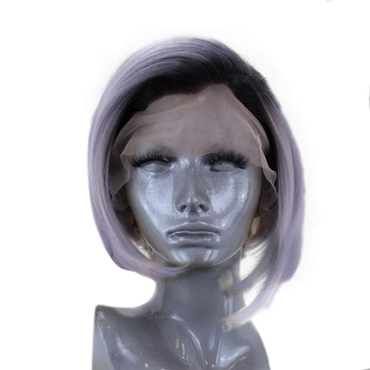 Short Straight Hair Synthetic Blonde Side Part Lace Front Wig  Heat Resistant Cosplay Wigs For black Women-0