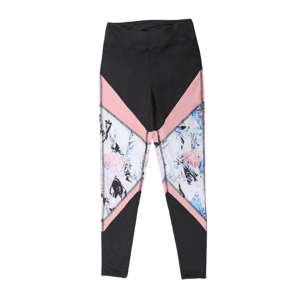Print Seamless Yoga Leggings Gym Fashion Patchwork Pants Hips Lifting Workout Leggings Push Up Running Fitness Sports Pants-1