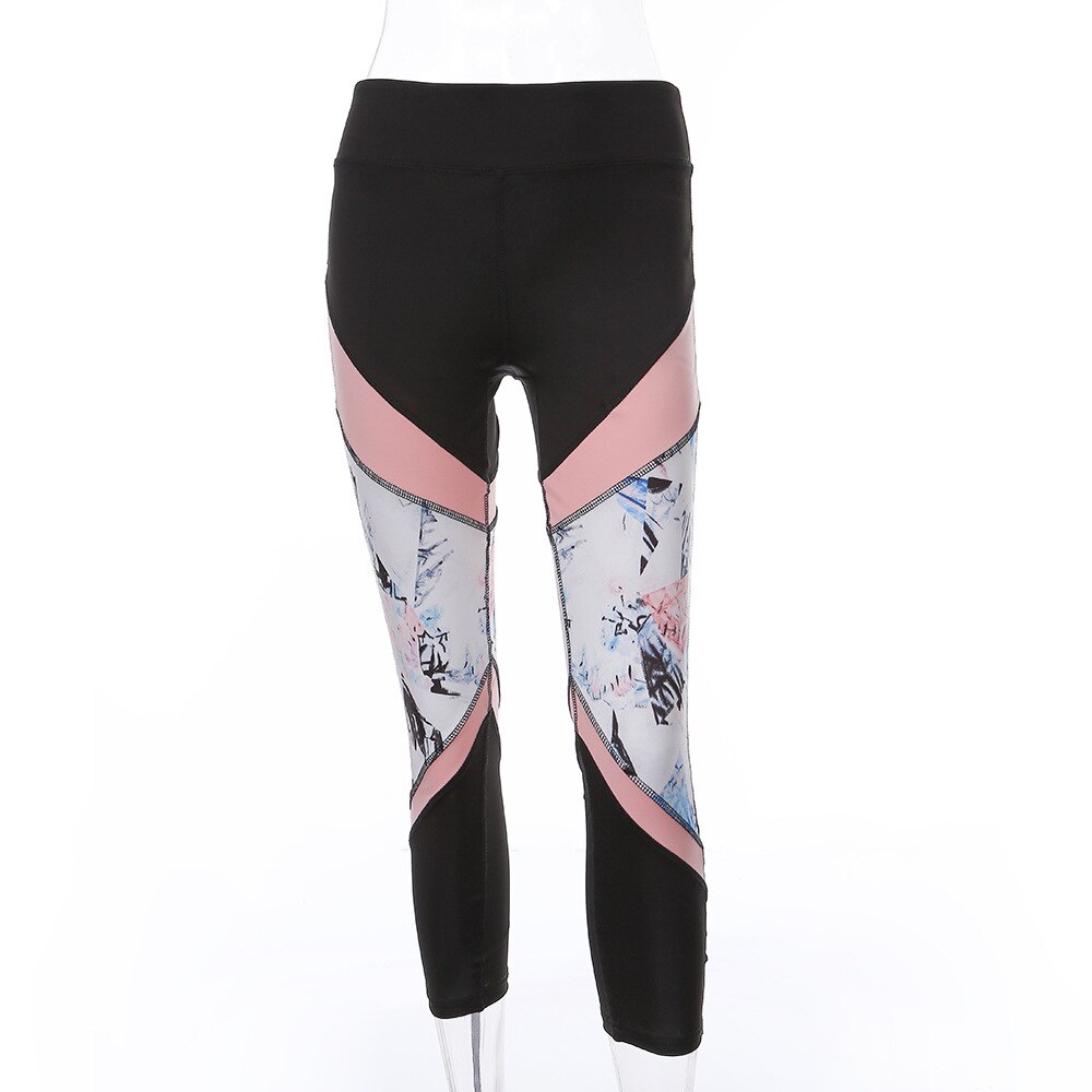 Print Seamless Yoga Leggings Gym Fashion Patchwork Pants Hips Lifting Workout Leggings Push Up Running Fitness Sports Pants-4