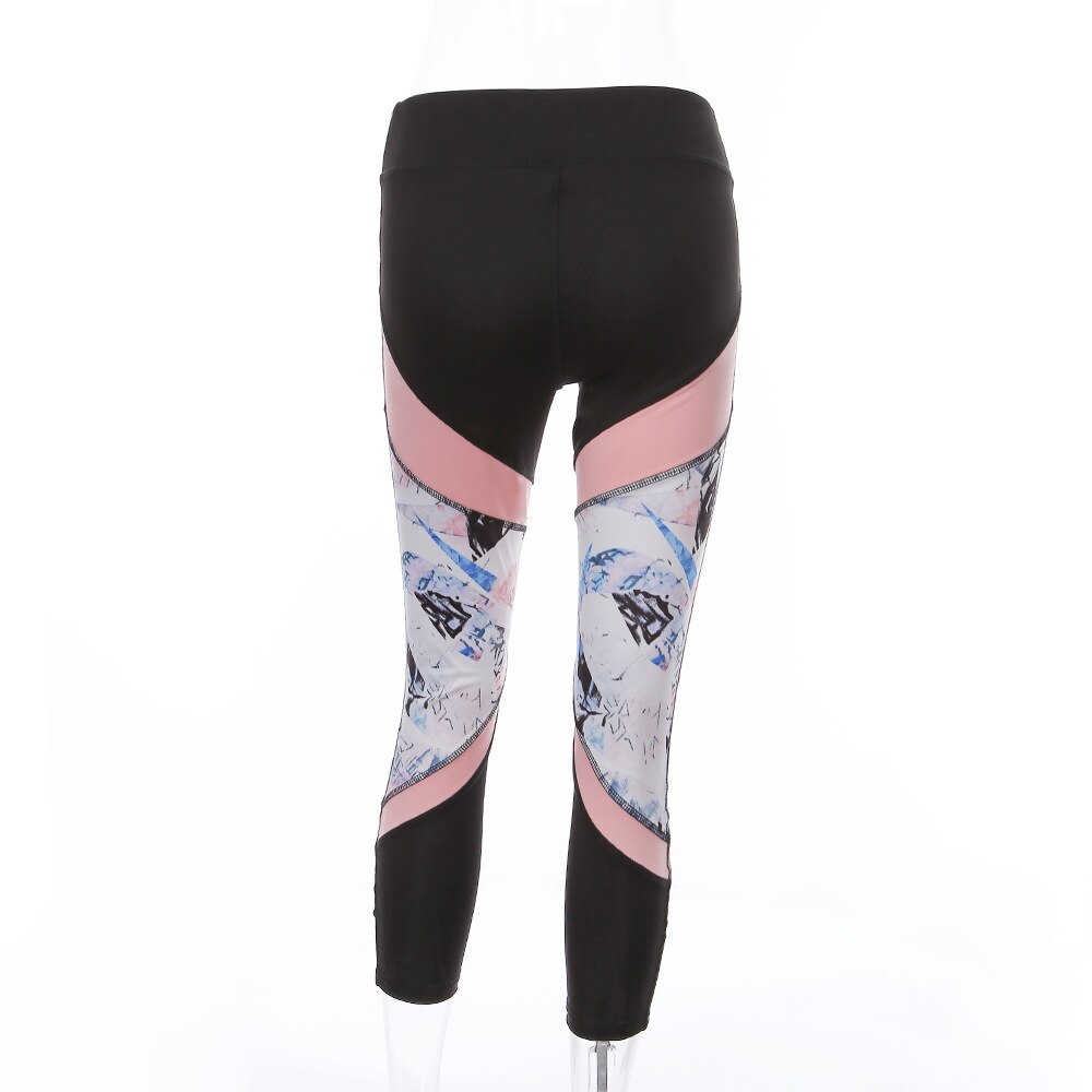 Print Seamless Yoga Leggings Gym Fashion Patchwork Pants Hips Lifting Workout Leggings Push Up Running Fitness Sports Pants-3