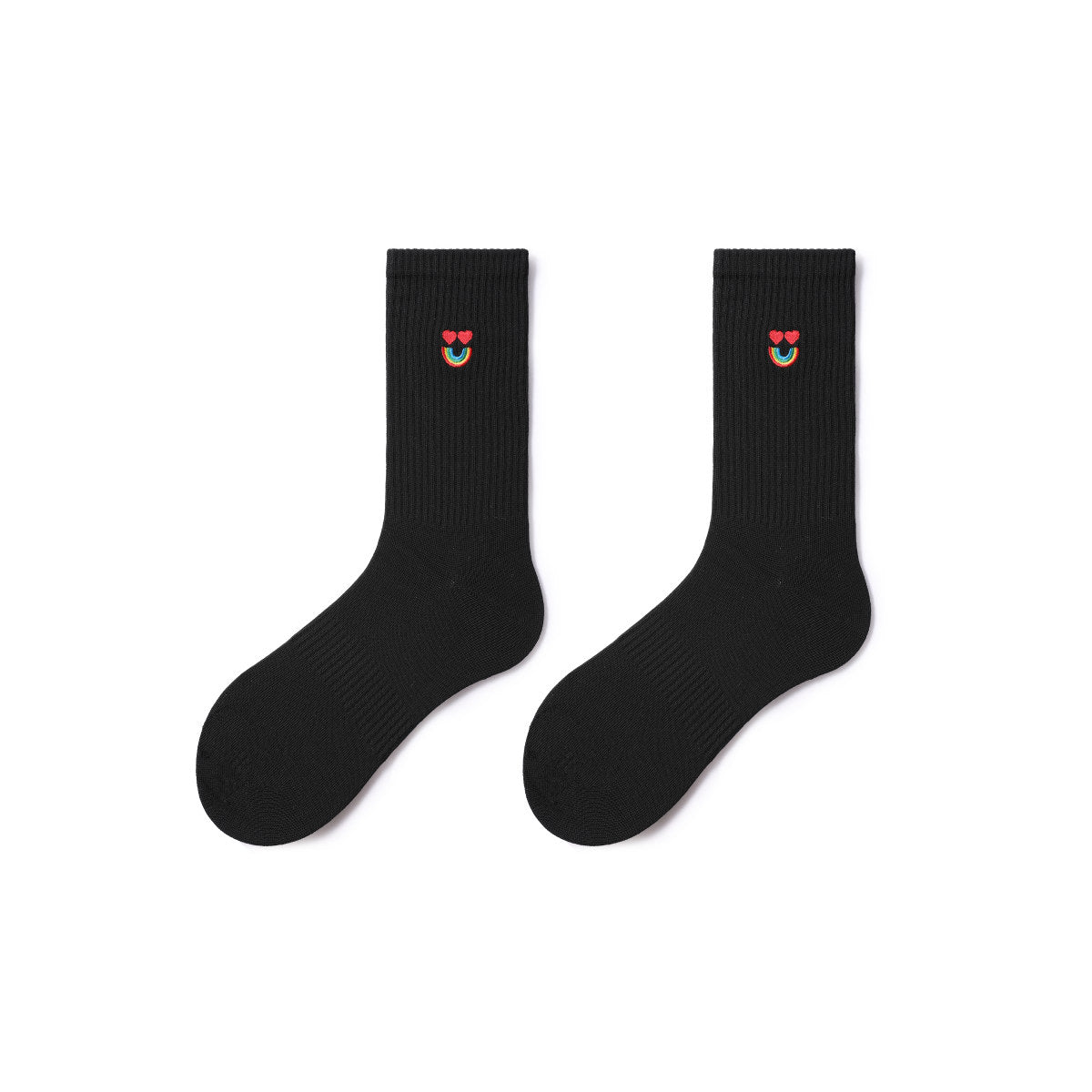 Rainbow All-season Women 5pcs Crew Socks Set-4