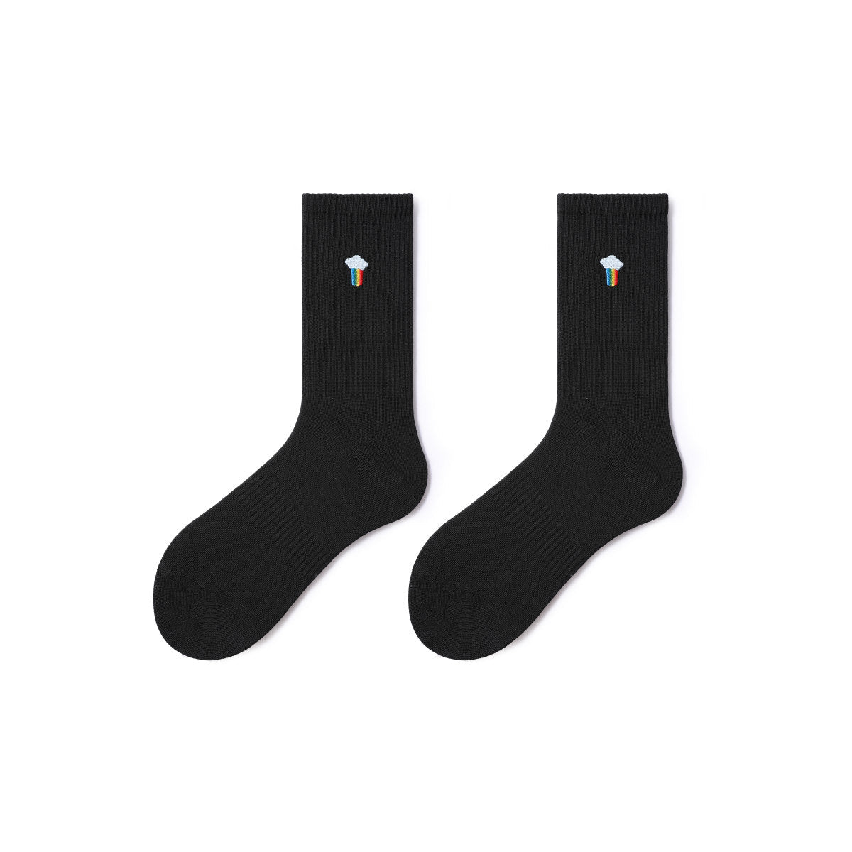 Rainbow All-season Women 5pcs Crew Socks Set-1