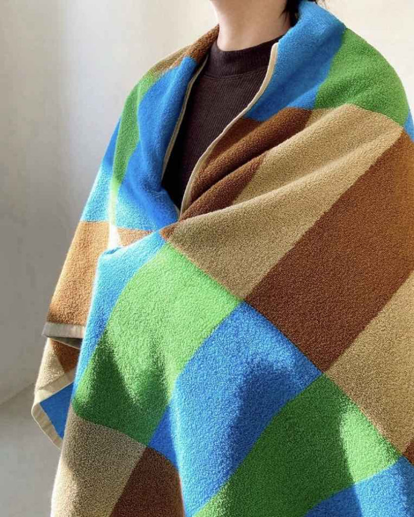 Rainbow Checkered Bath Towel, Soft 100% Organic Long-stapled Cotton-4