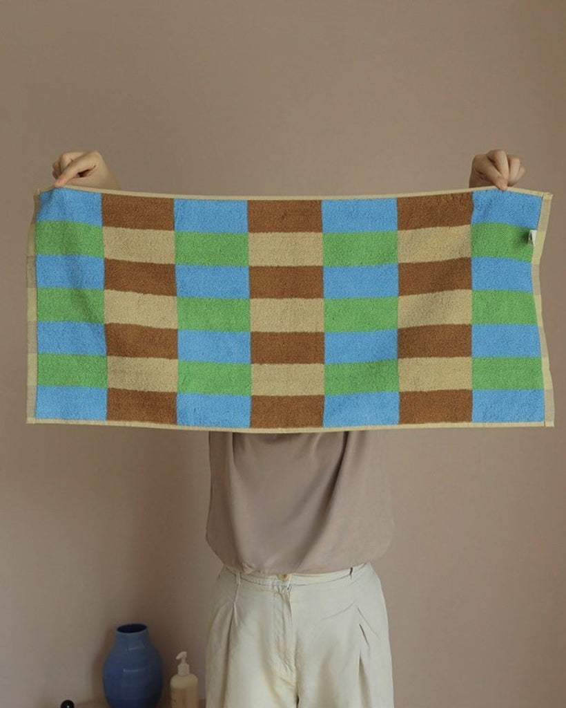 Rainbow Checkered Bath Towel, Soft 100% Organic Long-stapled Cotton-5