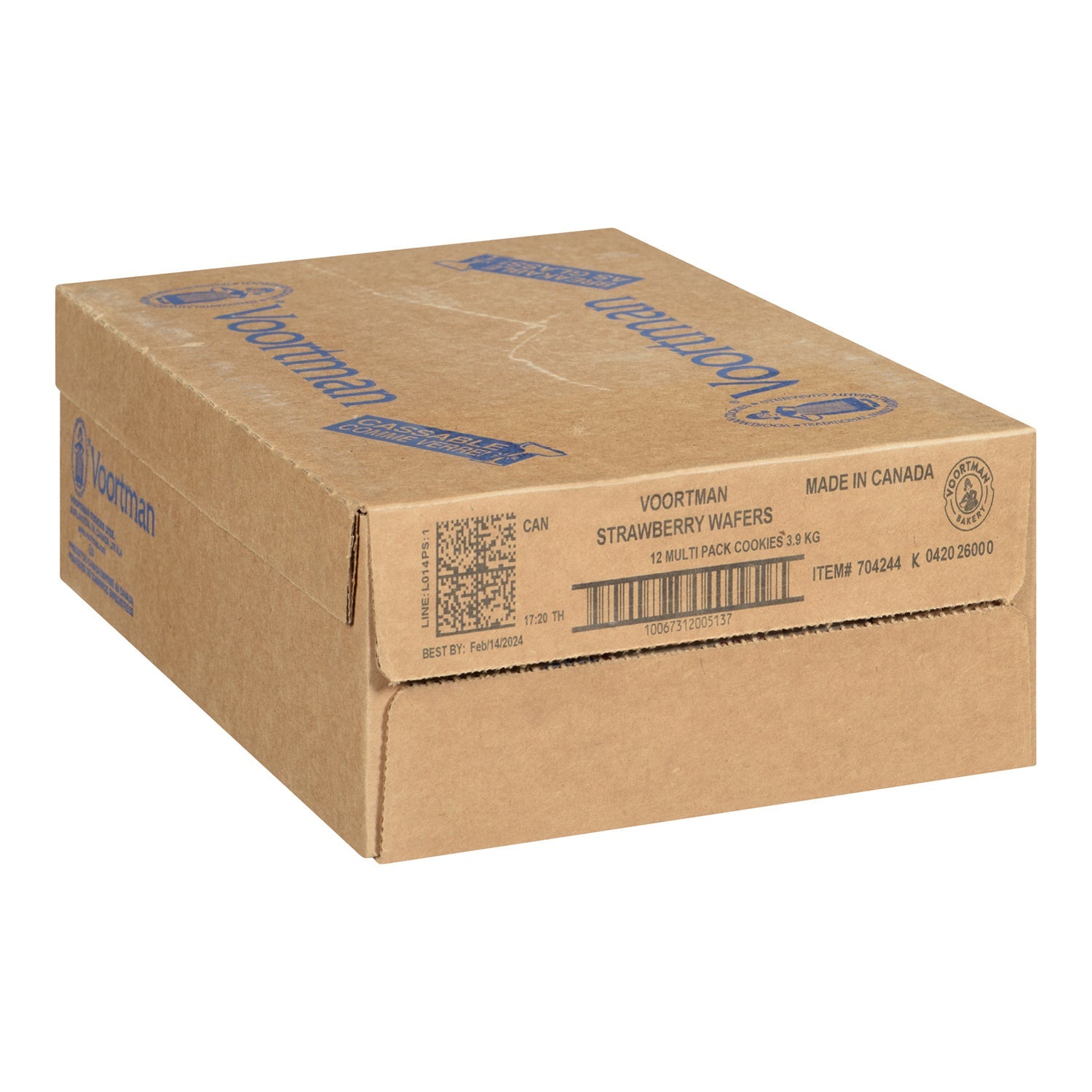Cookie Strawberry Wafer - 12 x 300 g - Voortman - Restaurant and Foodservice Ingredients - Canadian Distribution-1