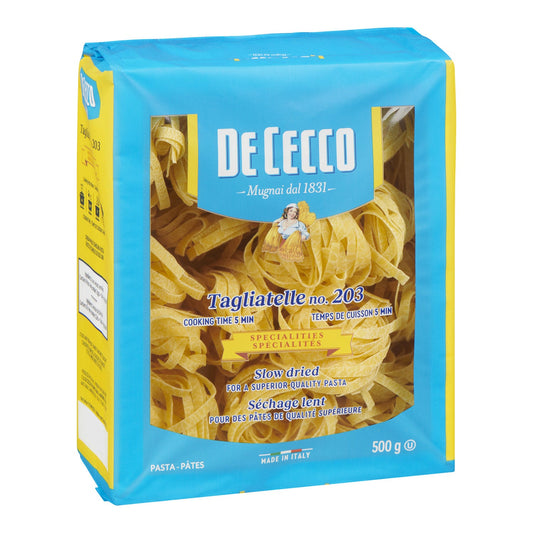Pasta Tagliatelle Nest #203 - 8 x 500 g - De Cecco - Restaurant and Foodservice Ingredients - Canadian Distribution-0