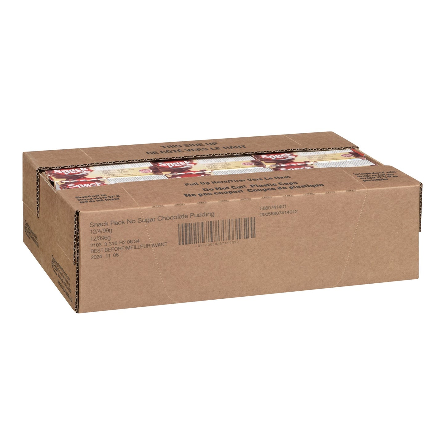 Pudding Chocolate No Sugar Added - 48 x 99 g - Snack Pack - Baking Mixes and Ingredients - Canadian Distribution-2