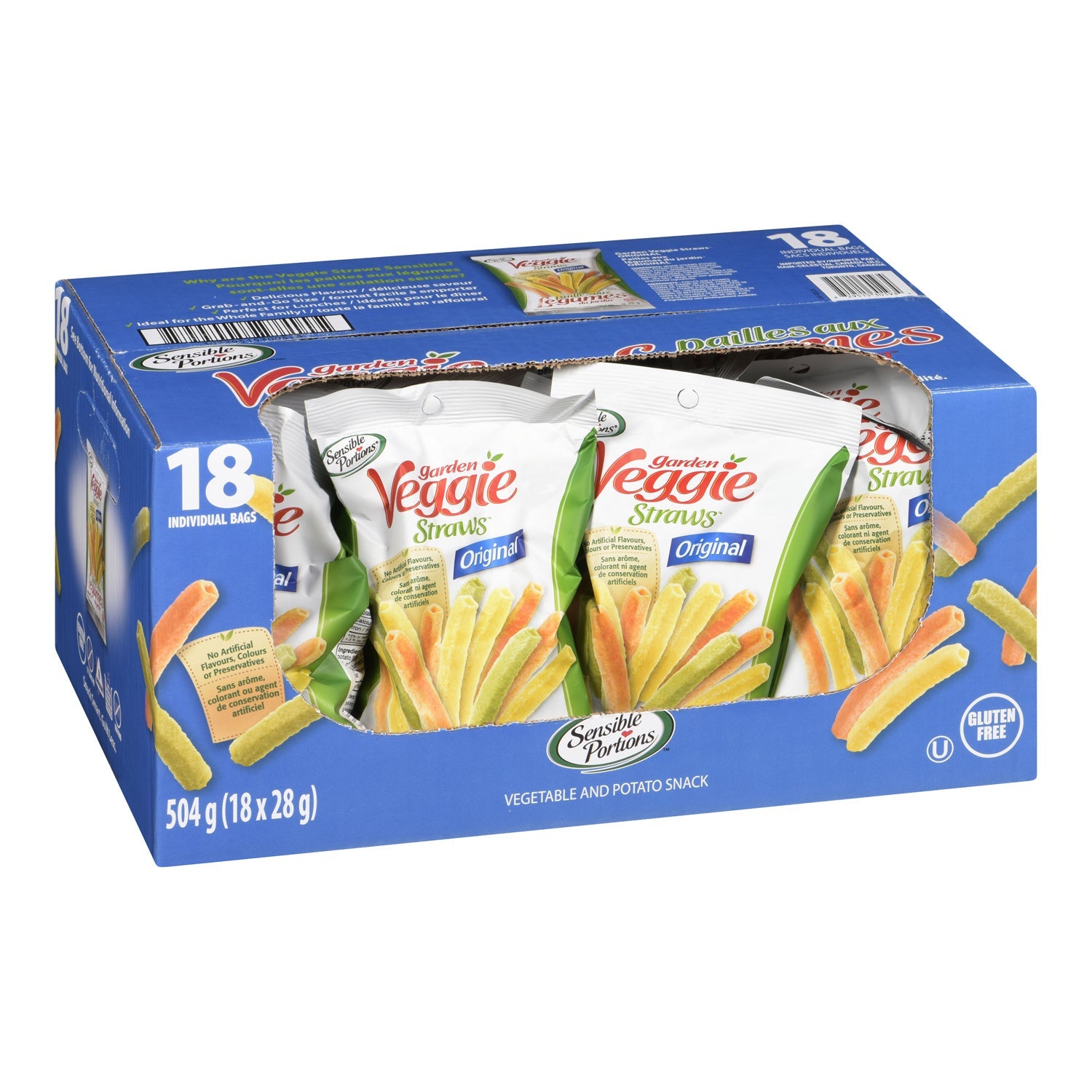 Snack Veggie Straws Original - 18 x 28 g - Sensible Portio - Restaurant and Foodservice Ingredients - Canadian Distribution-2