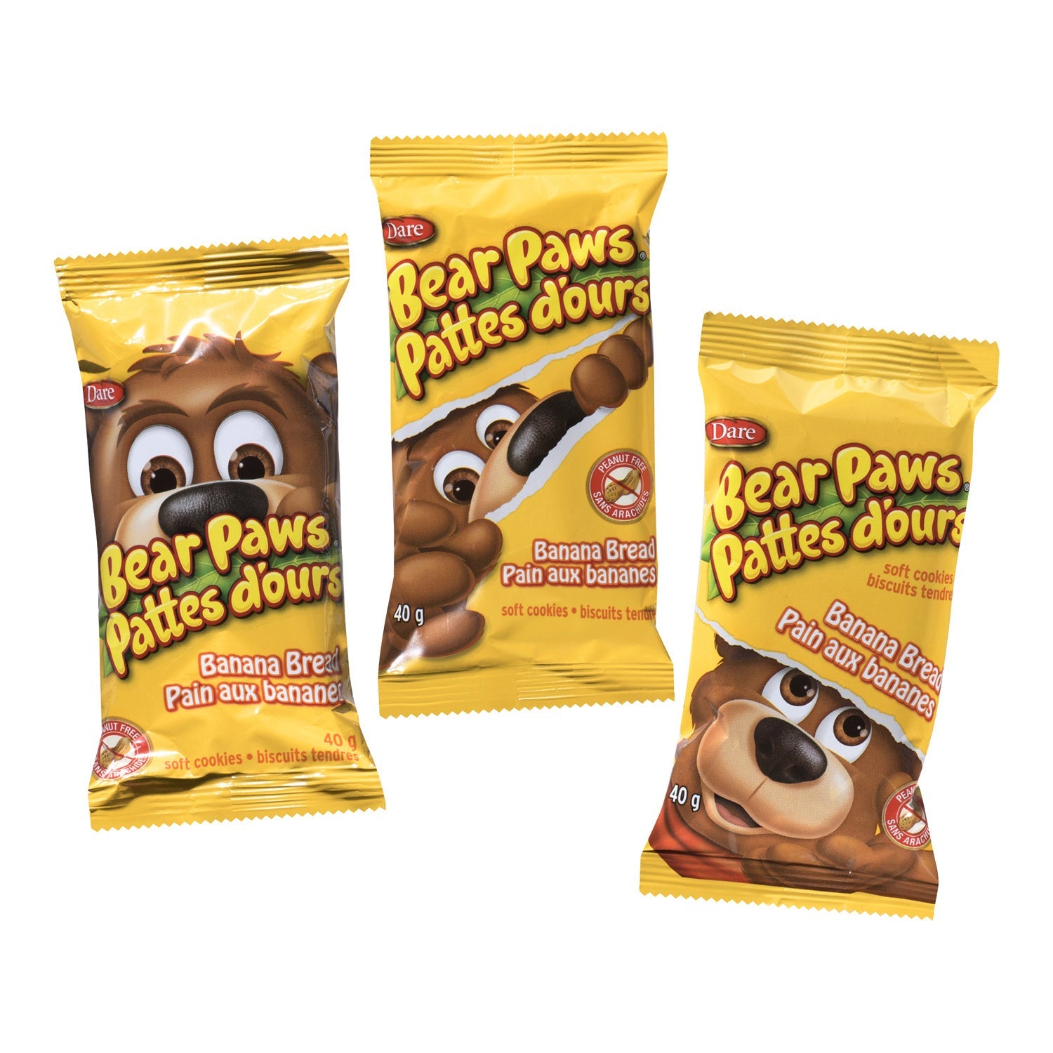 Cookie Banana Bread Bear Paws - 6 x 480 g - Dare - Restaurant and Foodservice Ingredients - Canadian Distribution-0