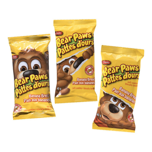 Cookie Banana Bread Bear Paws - 6 x 480 g - Dare - Restaurant and Foodservice Ingredients - Canadian Distribution-0