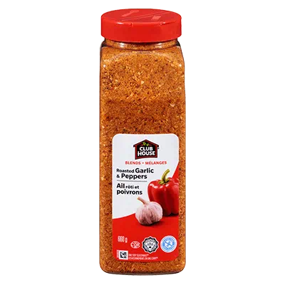 Roasted Garlic & Pepper Seasoning - Spices and Seasonings - Clubhouse - 660gr. Jar - Case 12 x 660gr. Jars - Canadian Distributor and Supplier-0