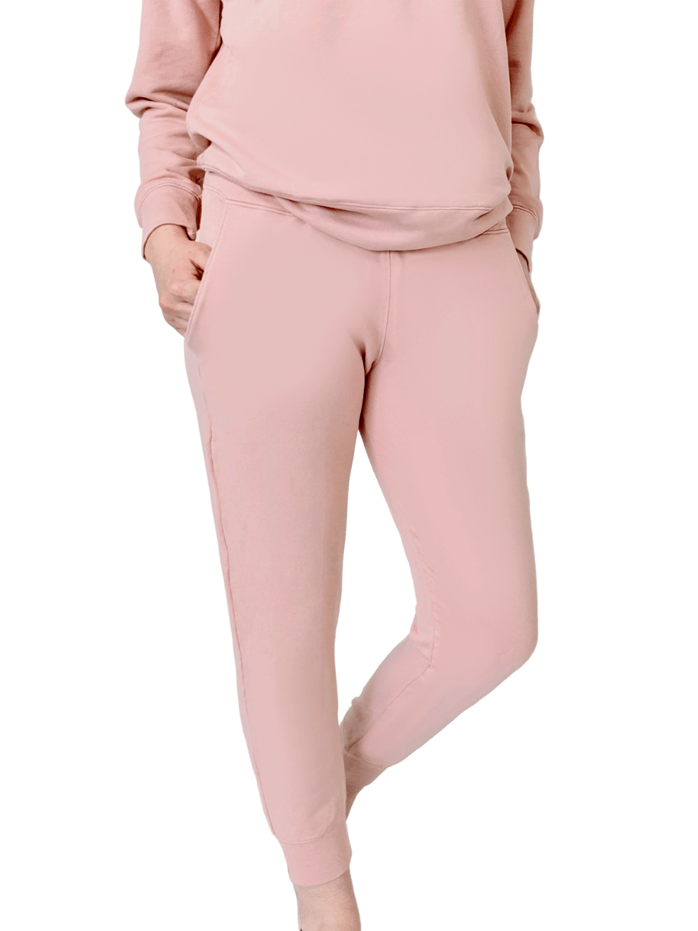 Cotton Clouds Joggers - Pale Rose-0