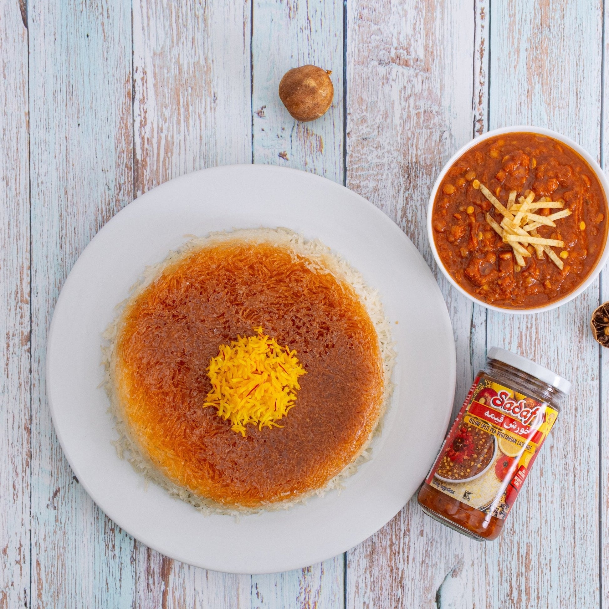 Sadaf Khoresh Gheimeh | Yellow Split Pea Stew in Jar- 32 oz.-1