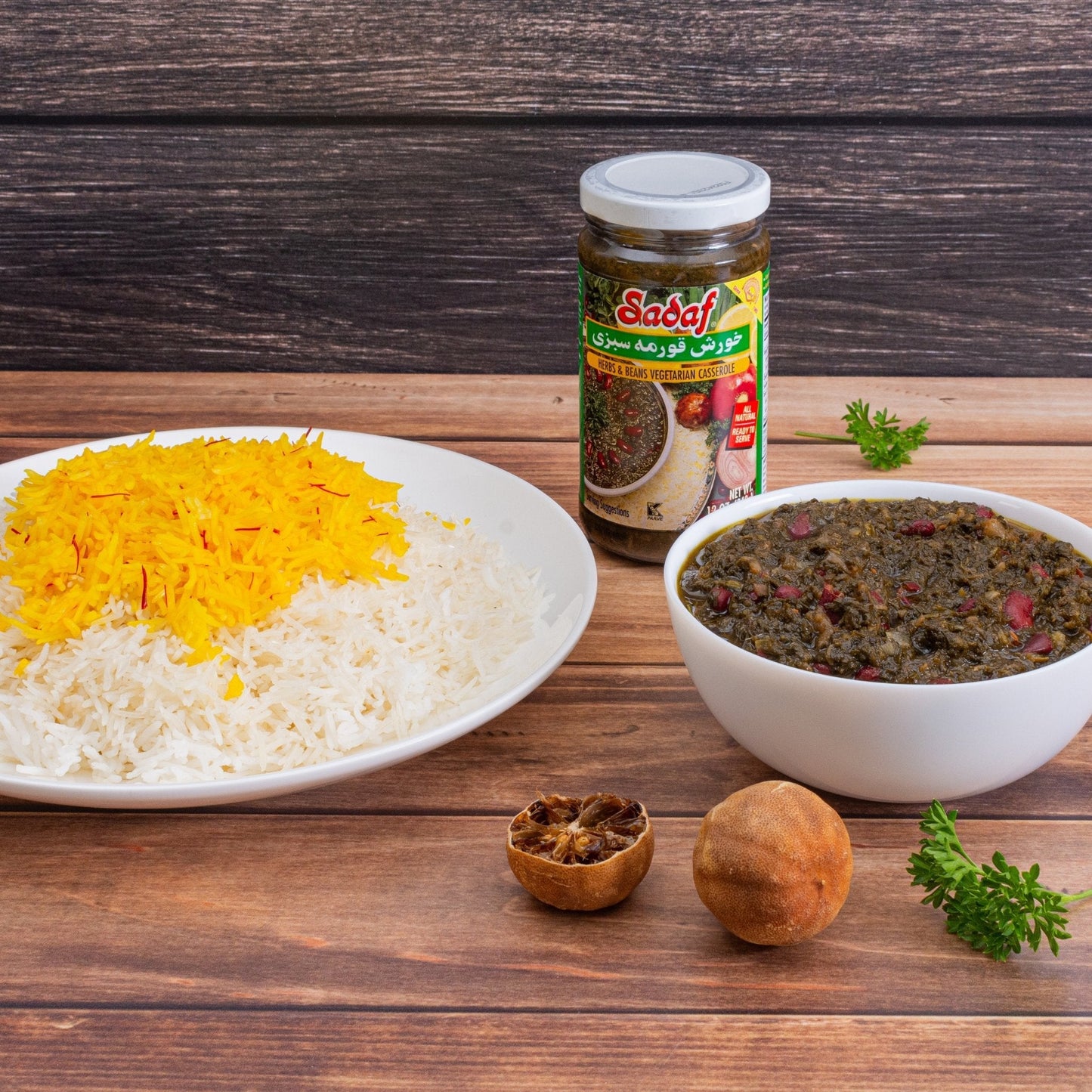 Sadaf Khoresh Ghormeh Sabzi (Herb & Bean Vegetarian Stew) | Jar - 12 oz-1