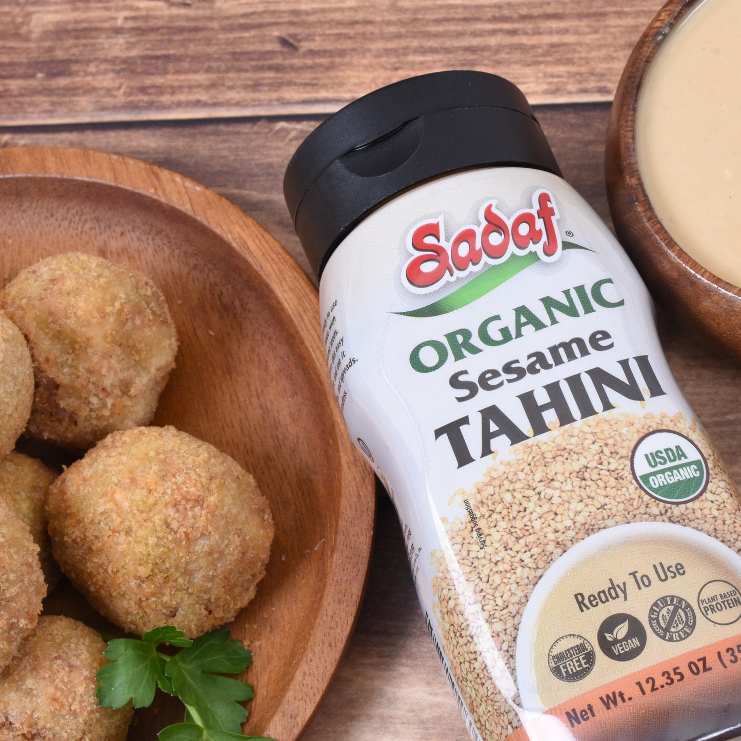 Sadaf Organic Tahini Sesame | Easy Squeeze Bottle - 12.35 oz-1