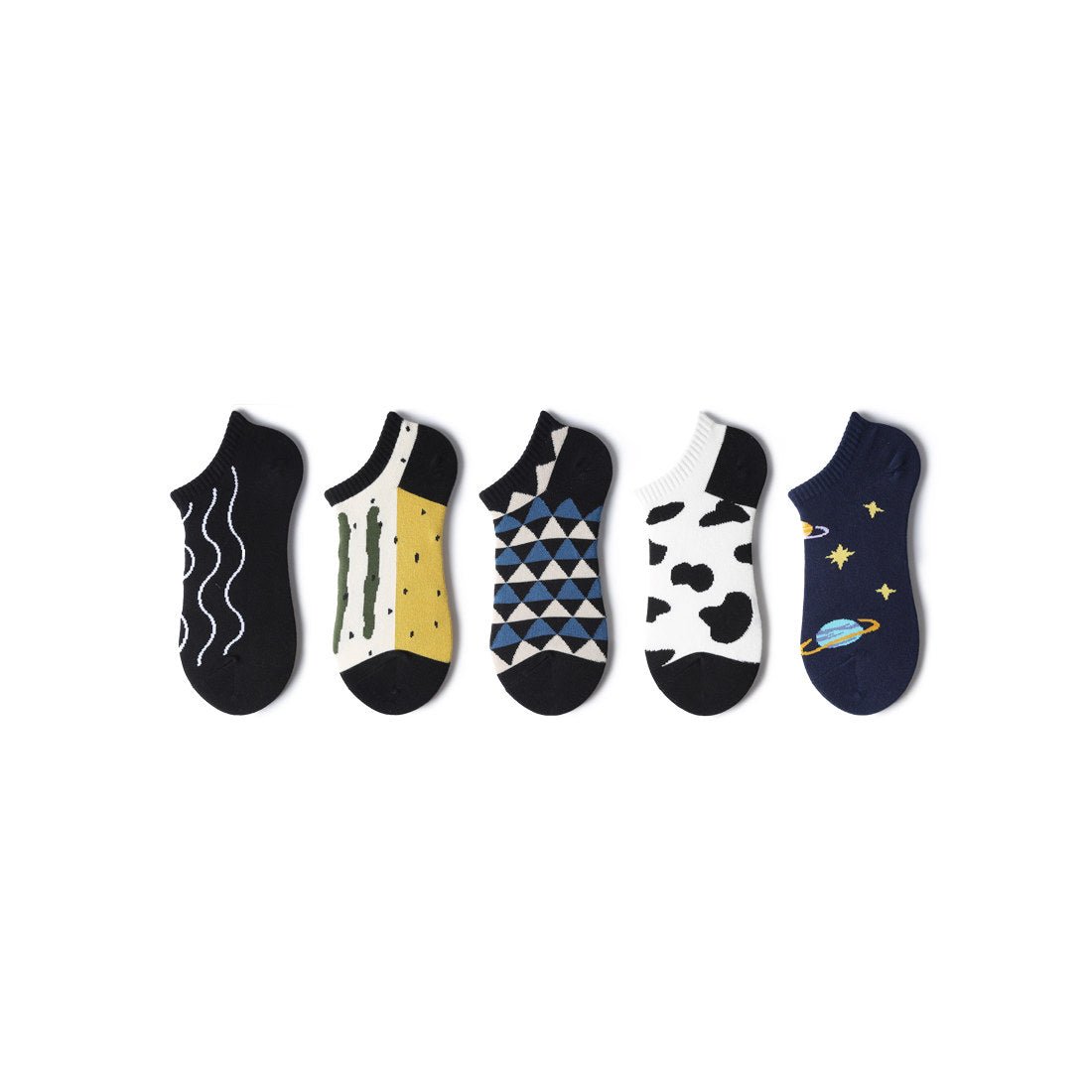 Secret Universe Lightweight Summer Anti-slip Invisible Women 5pcs Ankle Socks Set-0