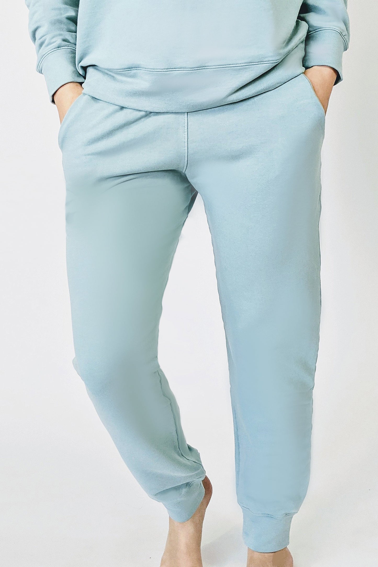Cotton Clouds Joggers - Light Aquamarine-0