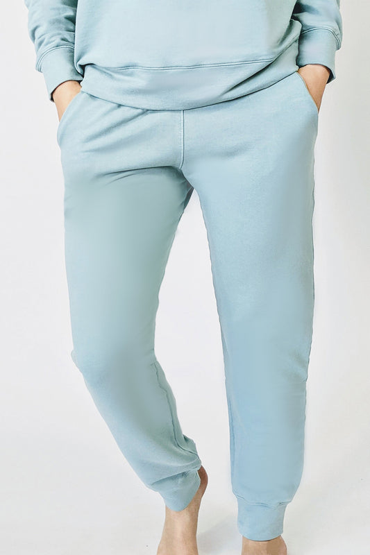 Cotton Clouds Joggers - Light Aquamarine-0