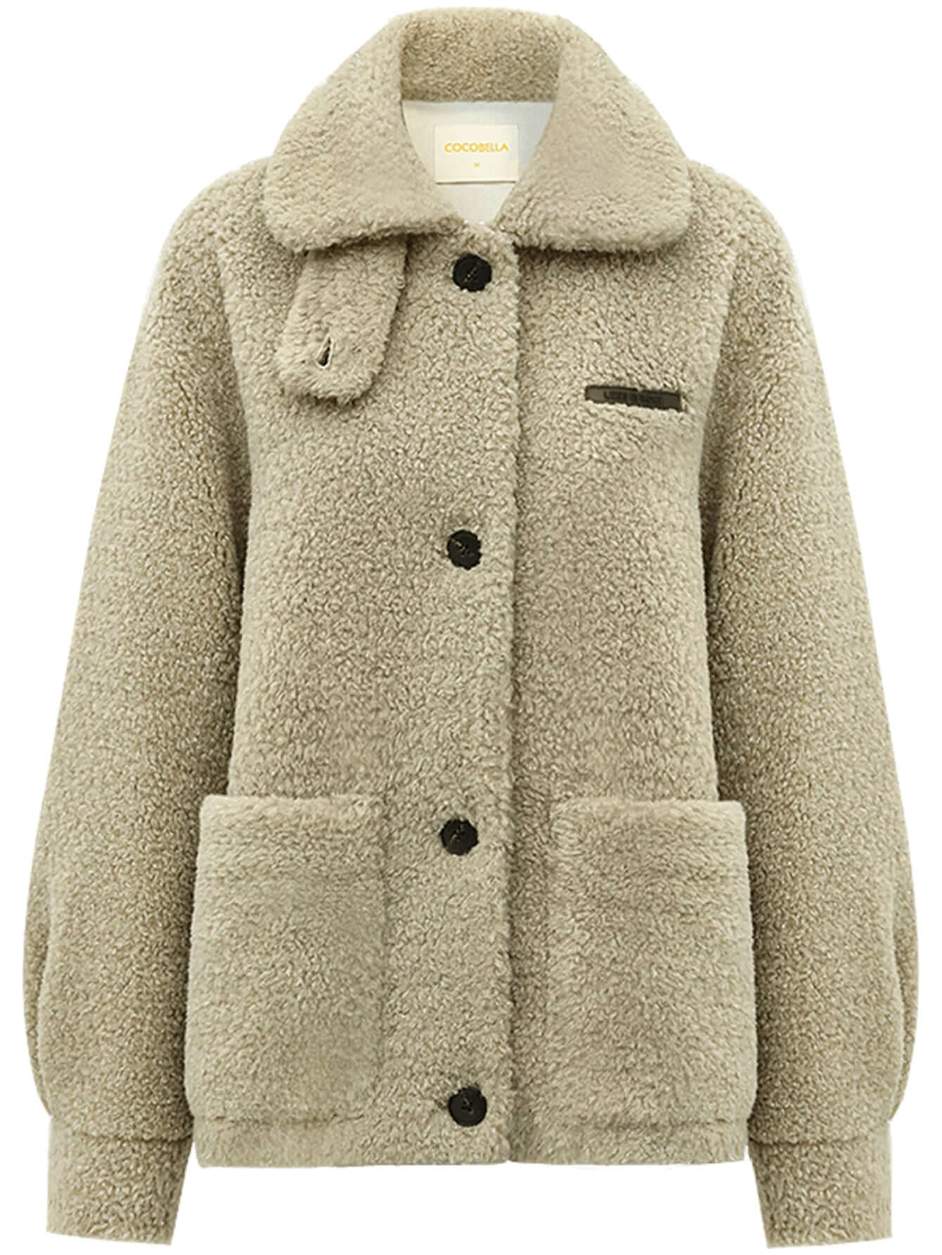 Soft Khaki Teddy Fleece Jacket-3
