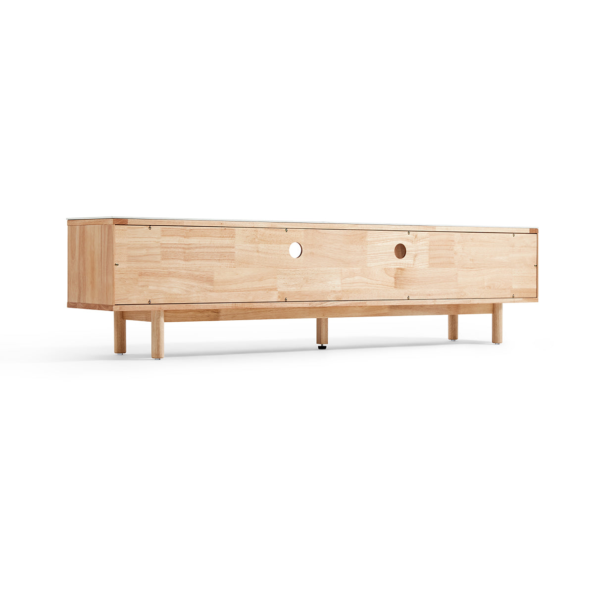 Solid Wood Organic Entertainment Unit TV Console-4