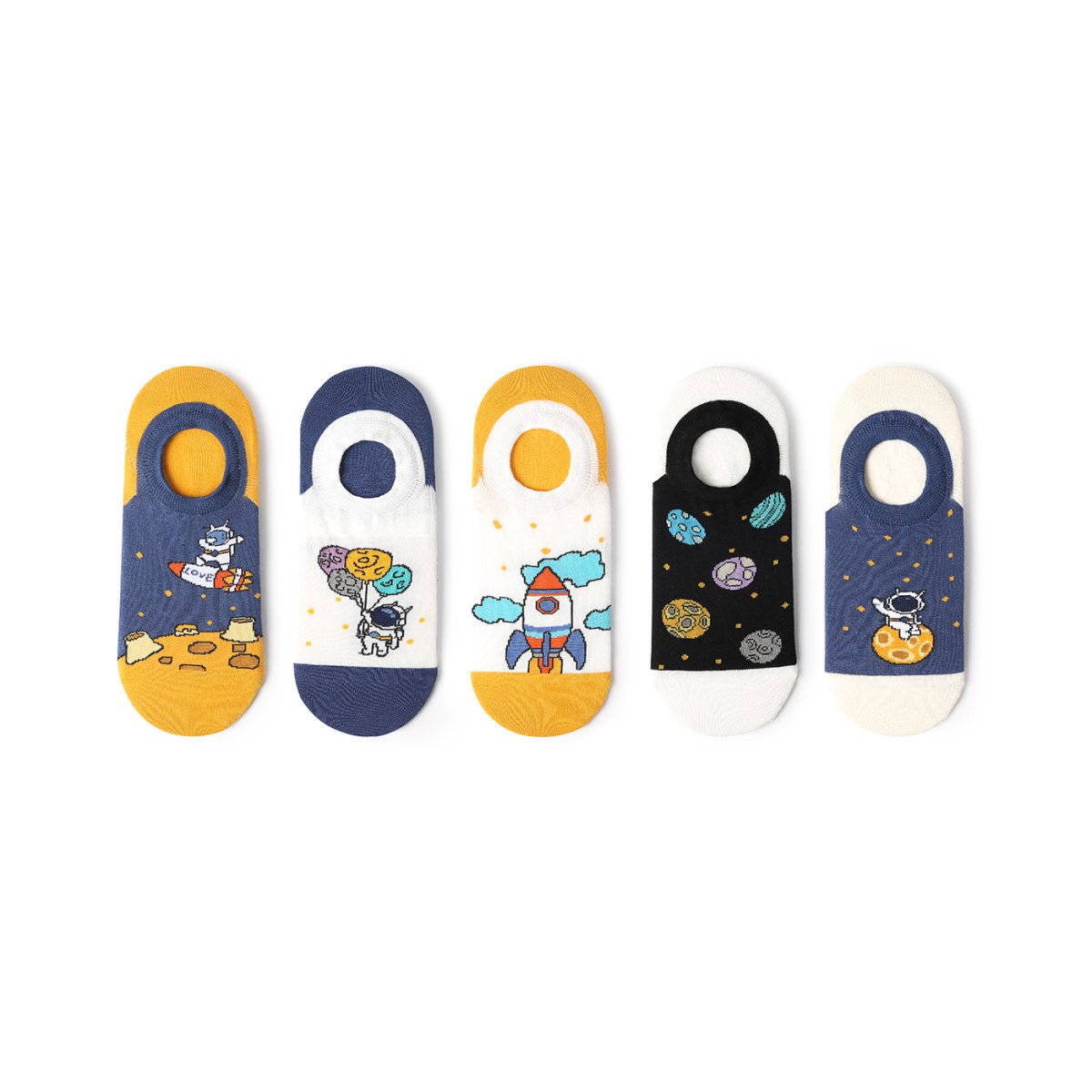 Space Lover Summer Women 5pcs Ankle Socks Set-0