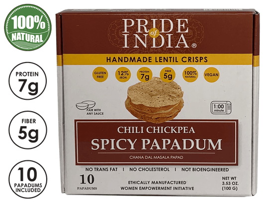 Spicy Chickpea Masala Papadum Lentil Crisp-0