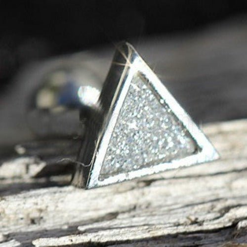 316L Stainless Steel CZ Dust Triangle Cartilage-0