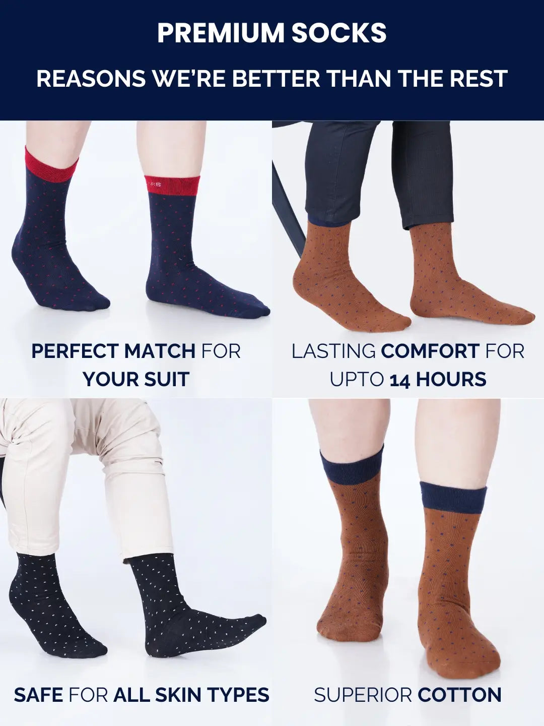 Premium men's dress socks - comfortable