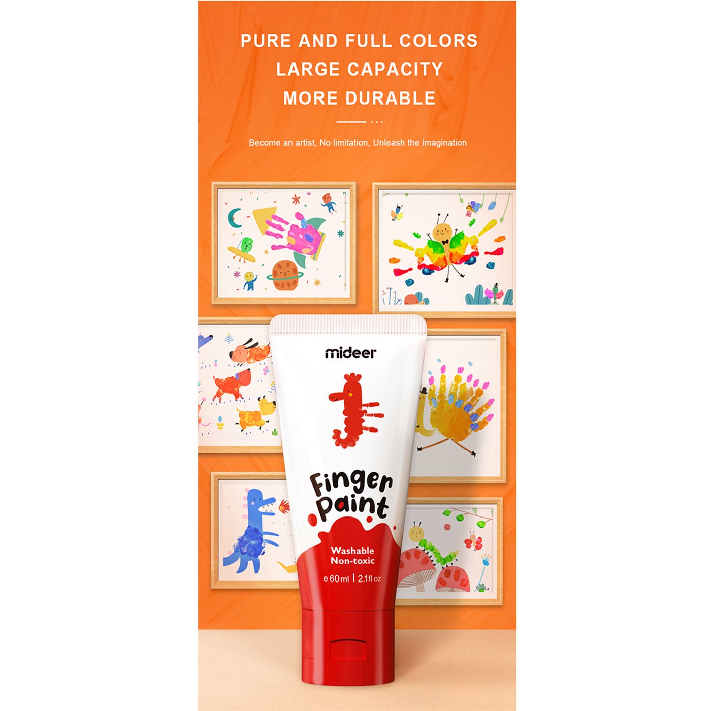 Super Washable Finger Paint 6 Colors-4