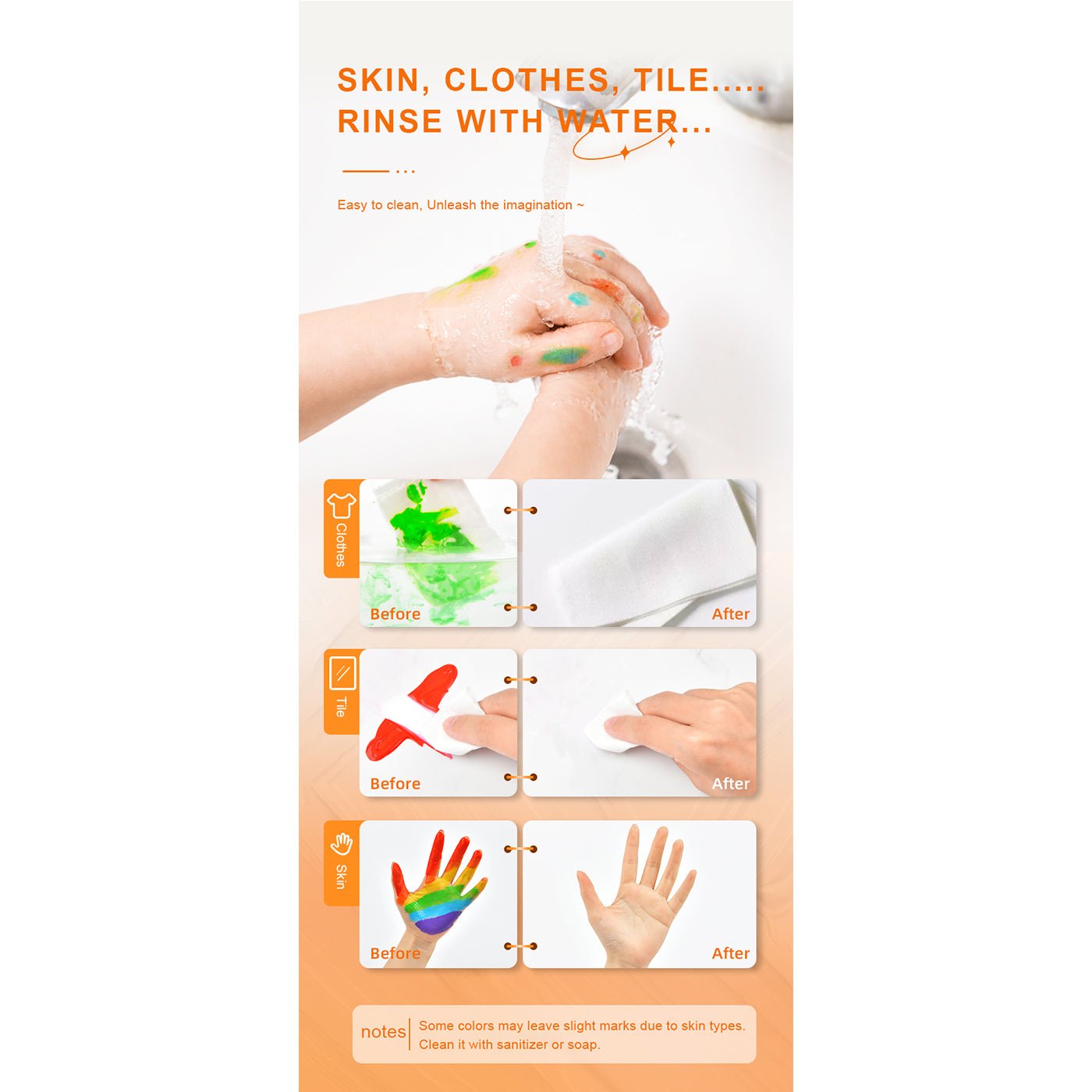 Super Washable Finger Paint 6 Colors-3