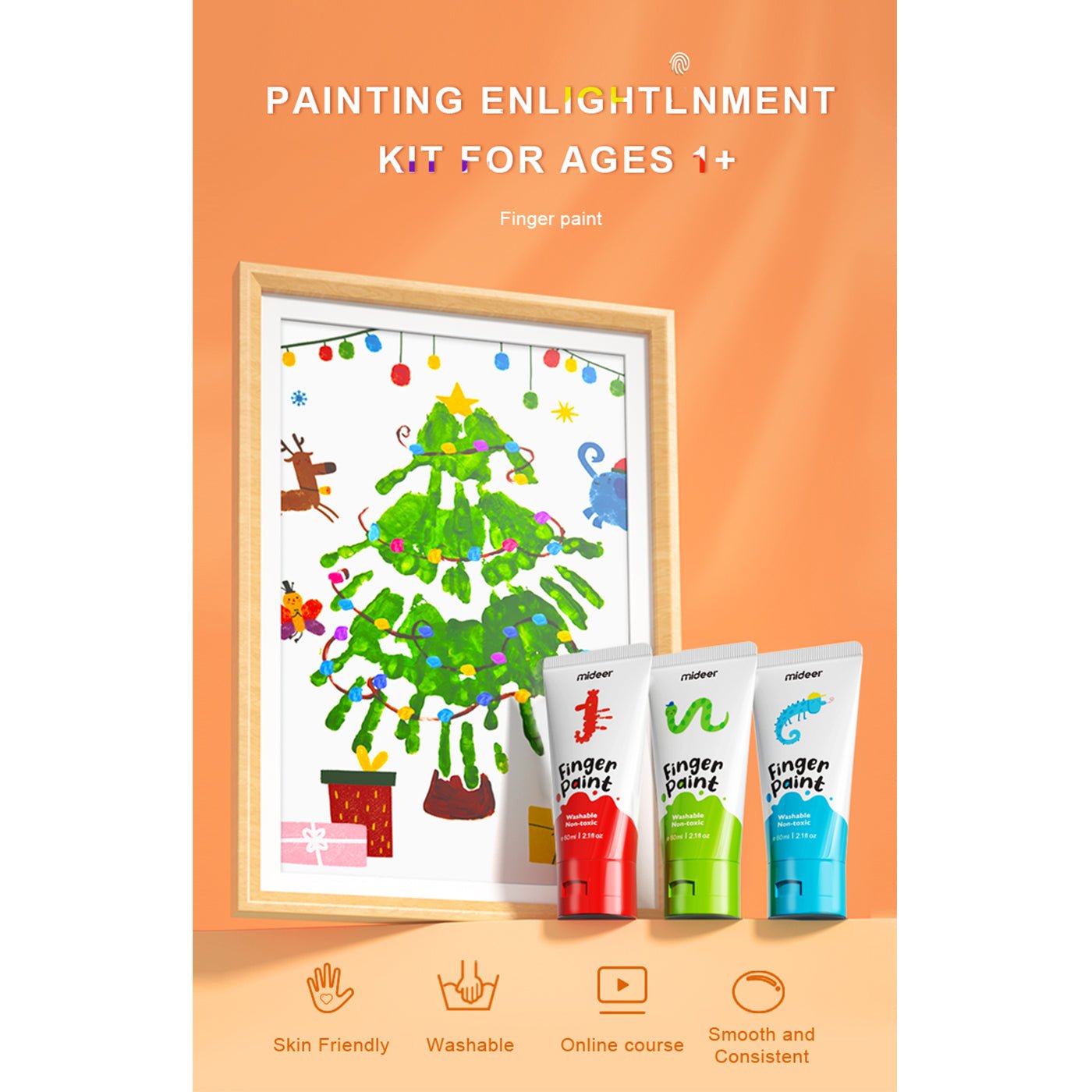 Super Washable Finger Paint 6 Colors-1