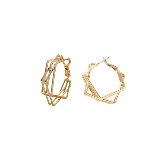 Thunder Clip Gold Earrings-0