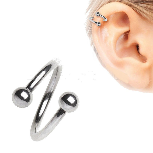 316L Surgical Steel Twist with Balls-0