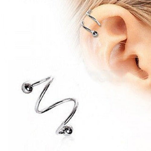 316L Surgical Steel Double Coil Twist-0