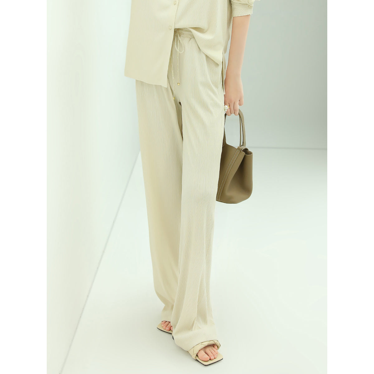 Urban High Rise Wide Leg Knitted Pants-4
