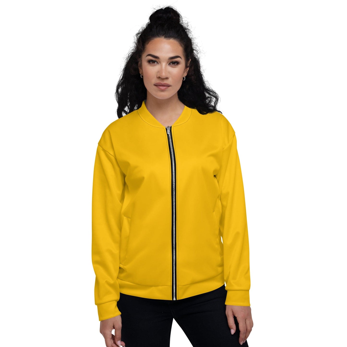 Womens Bomber Jacket - Golden Yellow-0