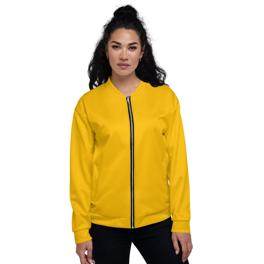 Womens Bomber Jacket - Golden Yellow-0