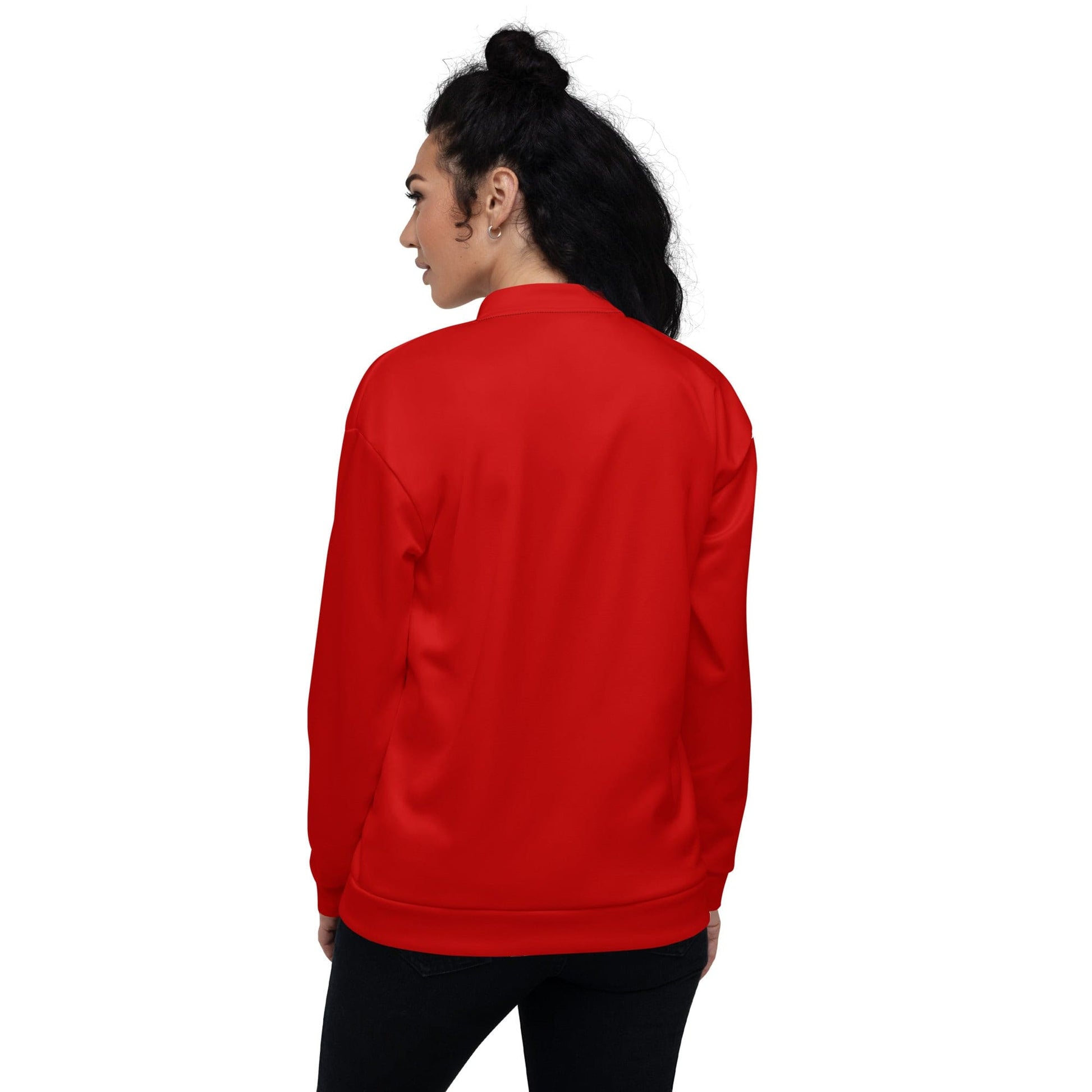 Womens Bomber Jacket - Red-1
