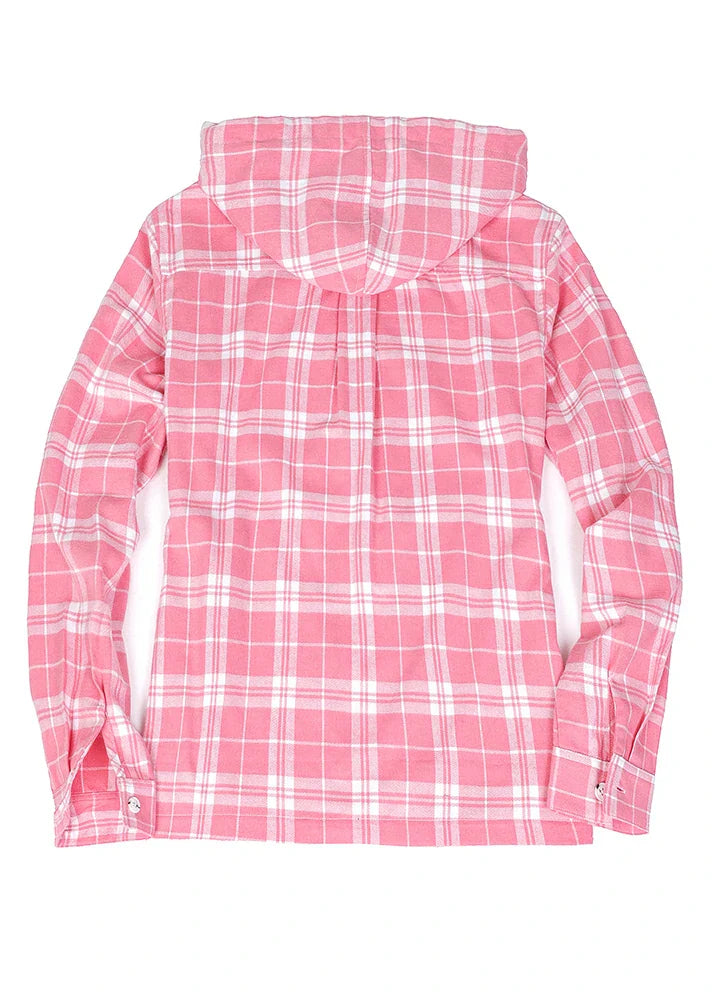Women's Flower Whisperer Midweight Flannel Hooded Shirt-1