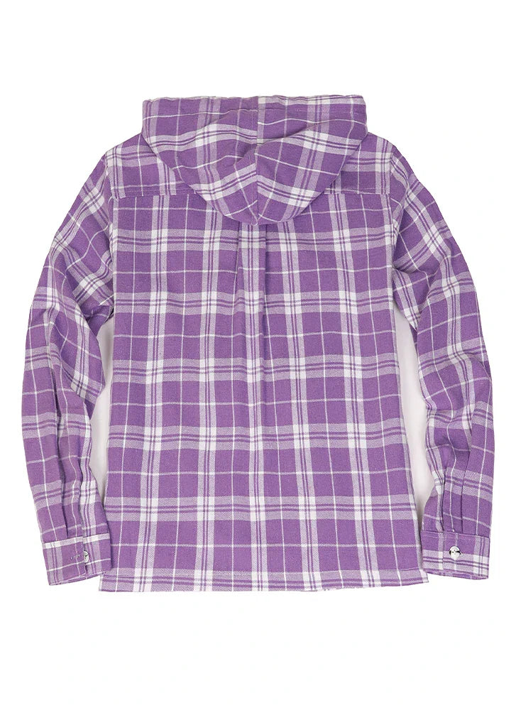 Women's Flower Whisperer Midweight Flannel Hooded Shirt-4
