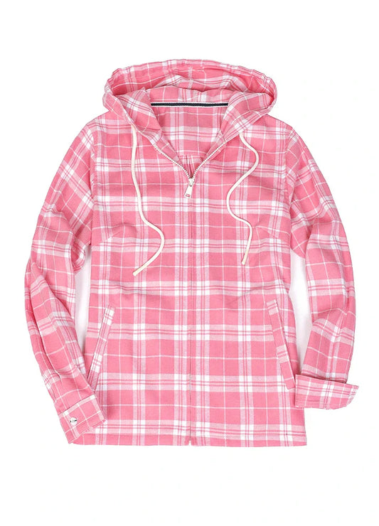 Women's Flower Whisperer Midweight Flannel Hooded Shirt-0