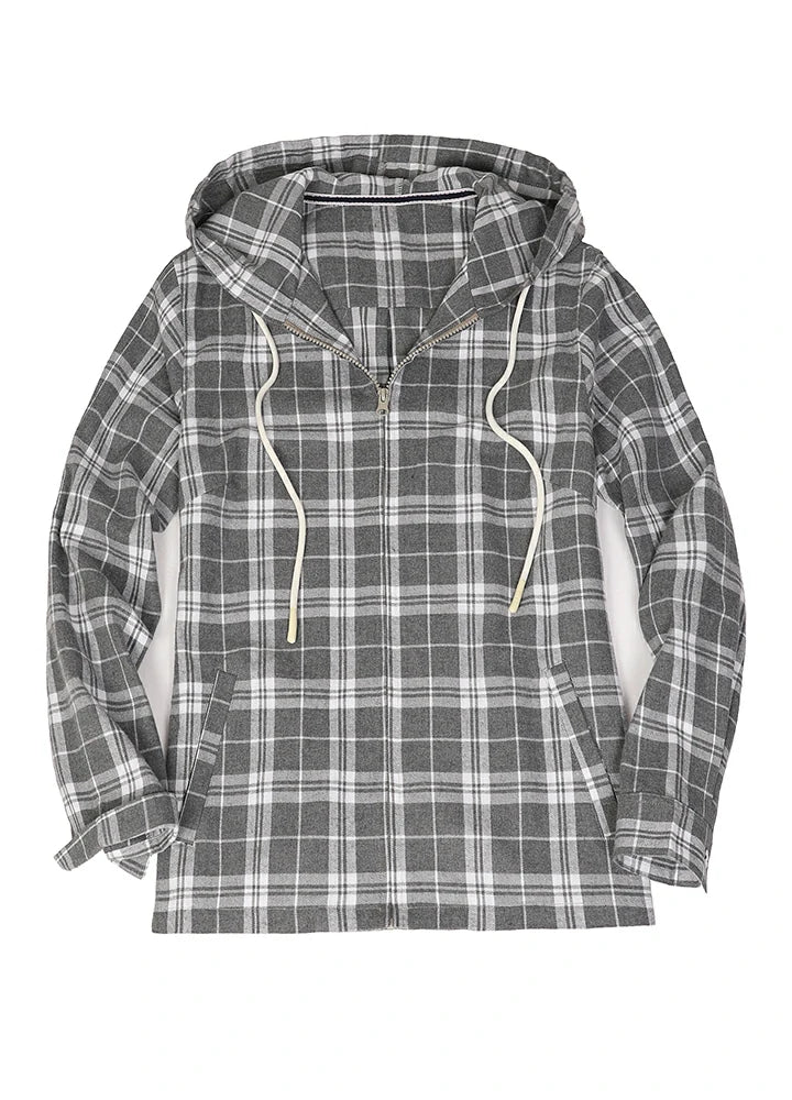 Women's Flower Whisperer Midweight Flannel Hooded Shirt-5