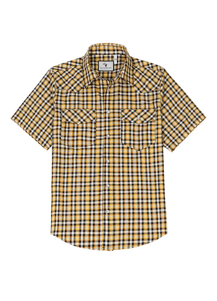 Men's Snap button Short-Sleeve Western shirt-4