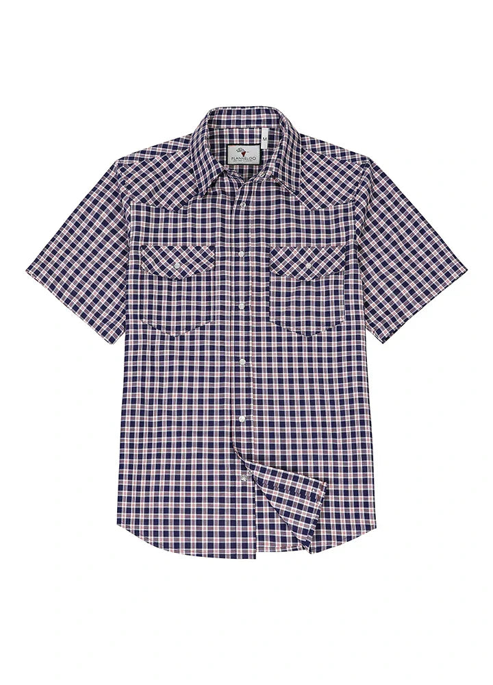 Men's Snap button Short-Sleeve Western shirt-5