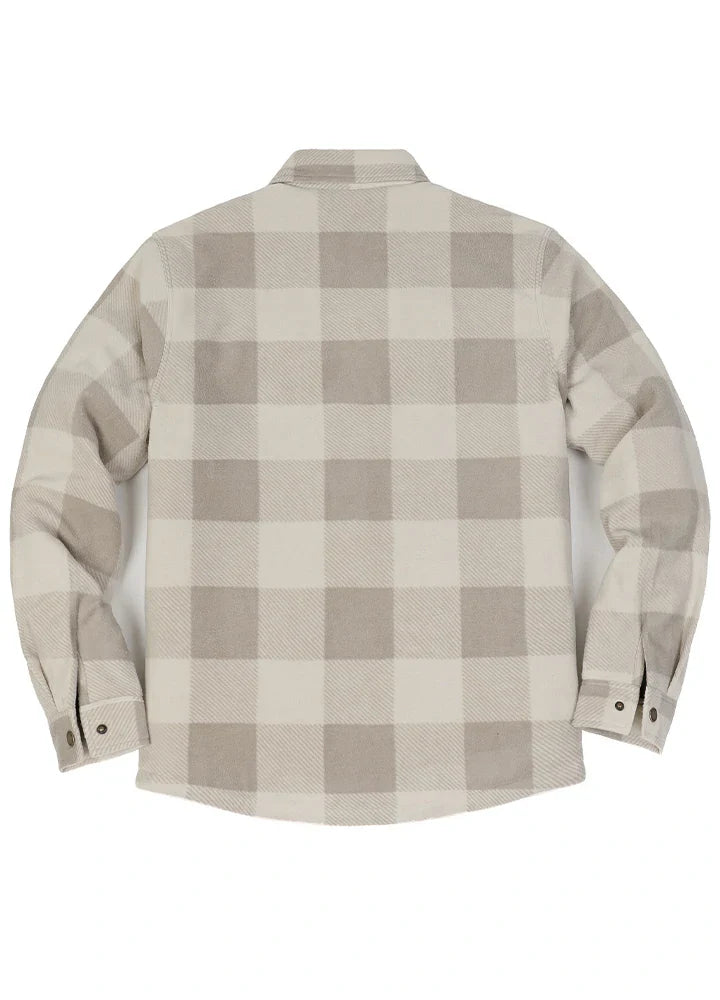 Men's Quilted Lined Snap Button Shirt Jacket-1