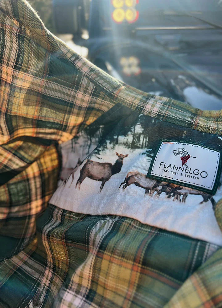 Women's Wildlife Adventure Flannel Plaid Shirt-4