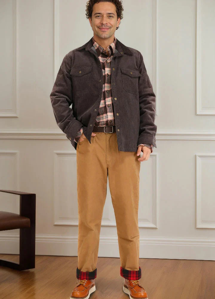 Men's Flannel Lined Pants,Soft Washed-3