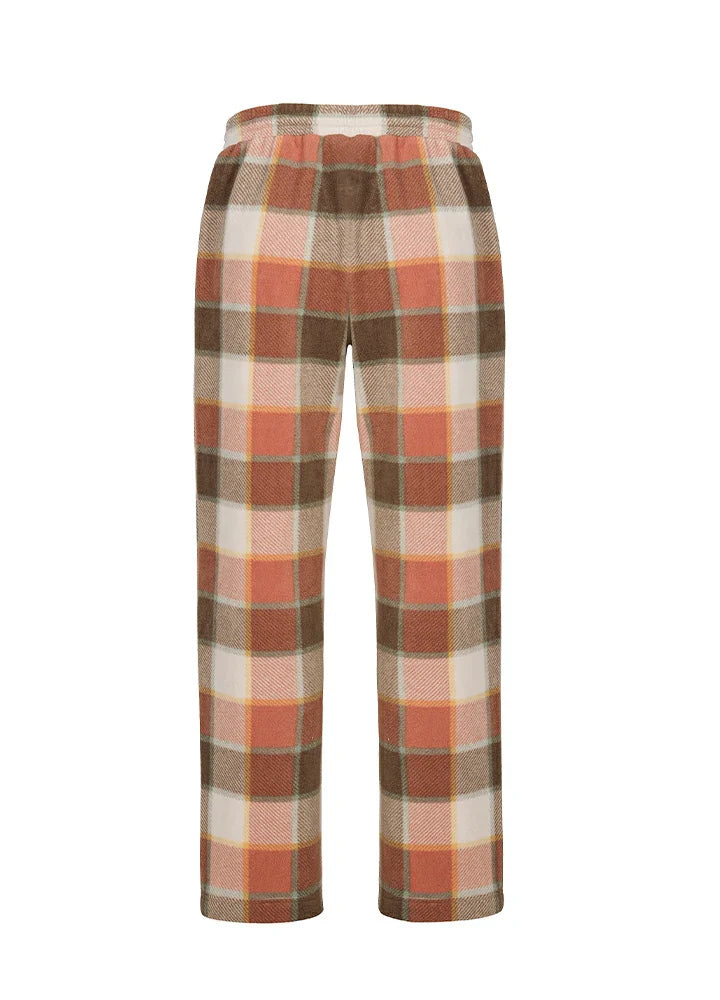 Women's Fleece Plaid Pajama Pants-1